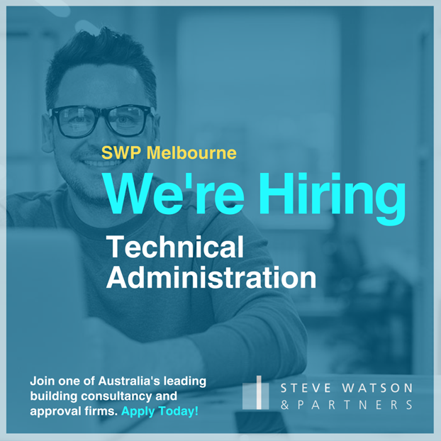 SWP Melbourne is hiring for Technical Administration roles. Image shows a person working on a laptop.