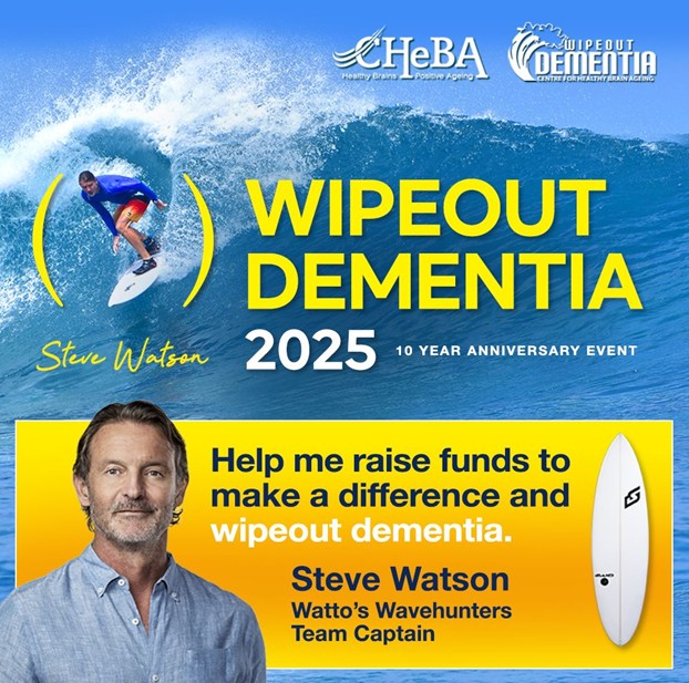 Steve Watson leading Watto’s Wavehunters at Wipeout Dementia 2025