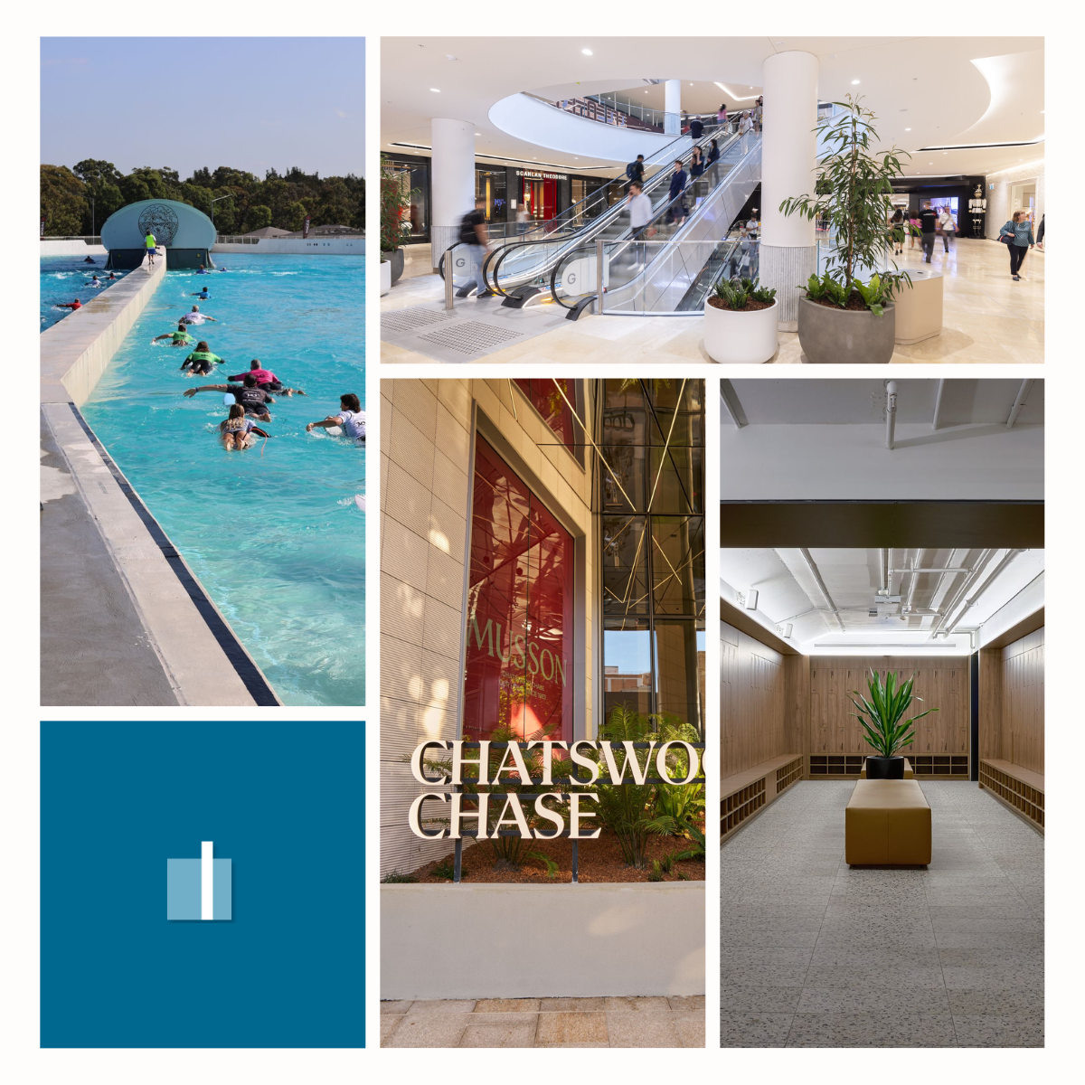 A tiled image with an overview of projects