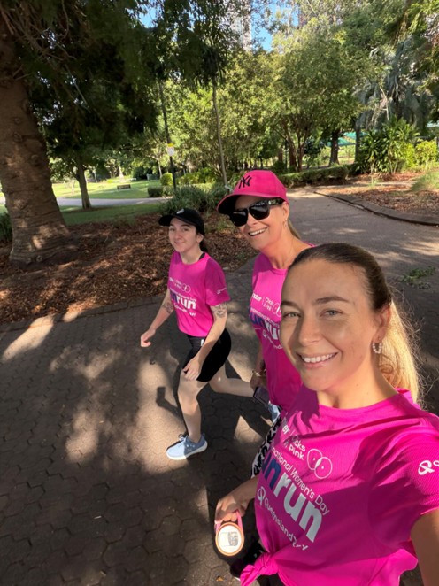 SWP Brisbane team walking through Brisbane Botanic Gardens for International Women’s Day Fun Run.