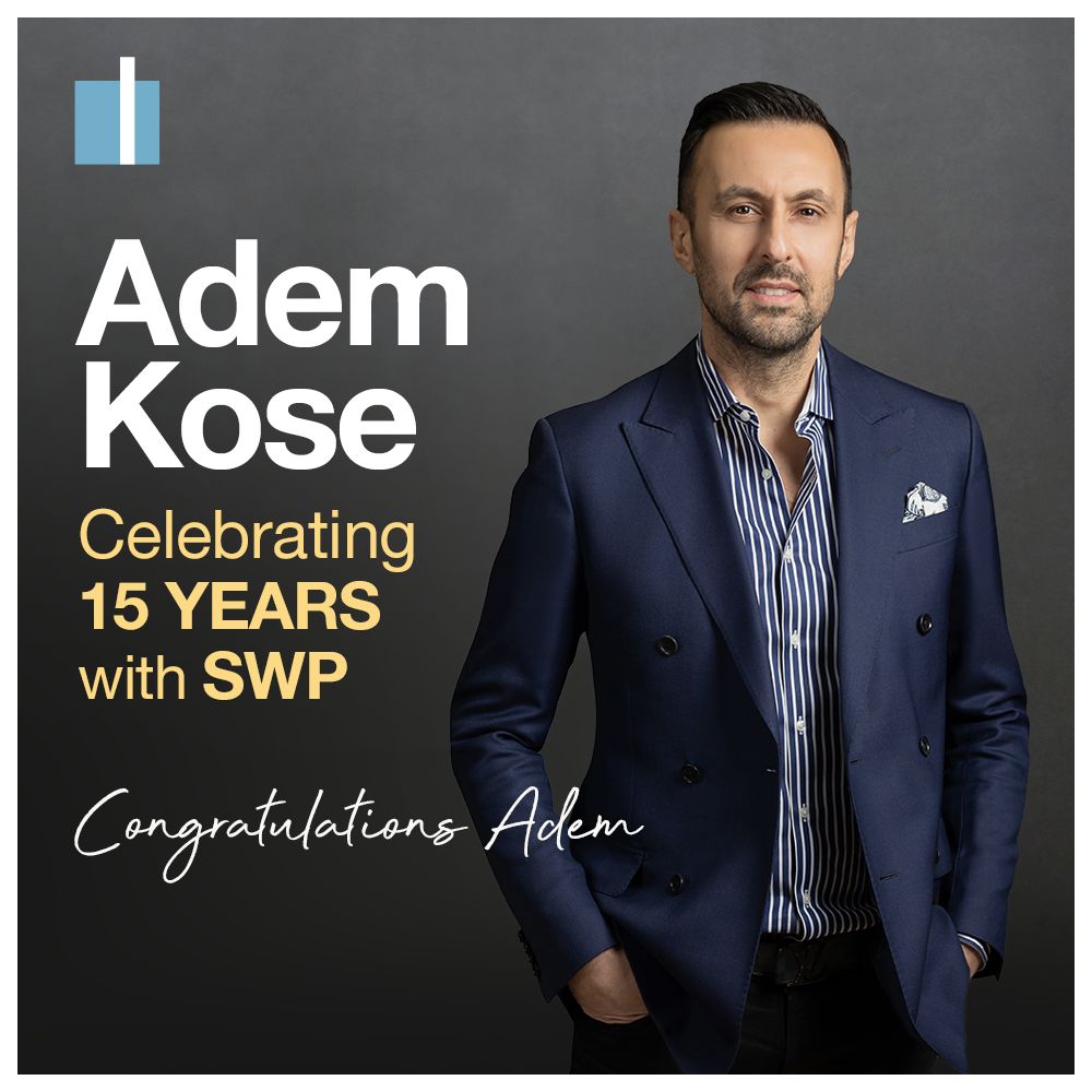 Image of Adem Kose celebrating his 15 year anniversary at SWP