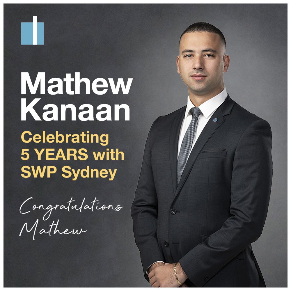 Image of Mathew Kanaan celebrating his 5 year anniversary with SWP
