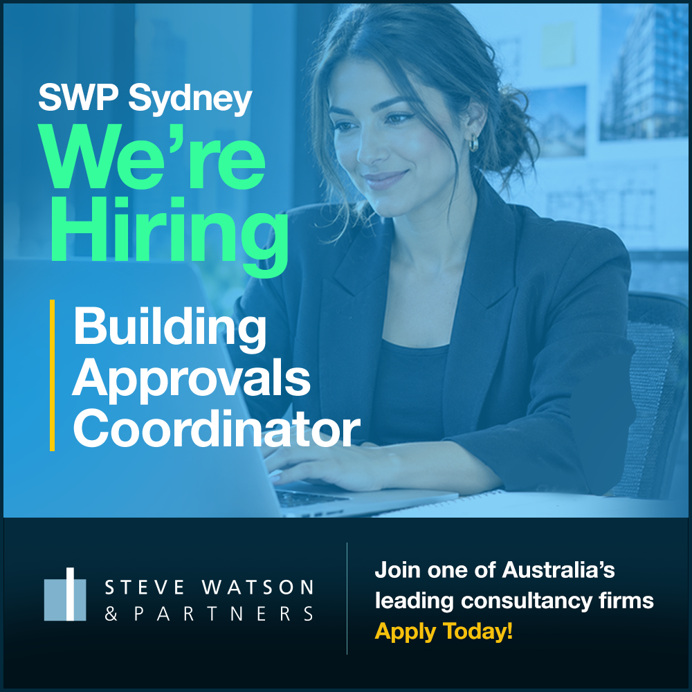 SWP Sydney hiring a Building Approvals Coordinator - professional woman working on laptop.